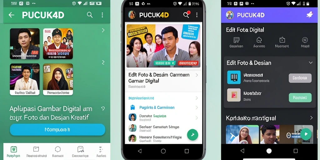 Tampilan antarmuka modern dan fitur intuitif aplikasi PUCUK4D.